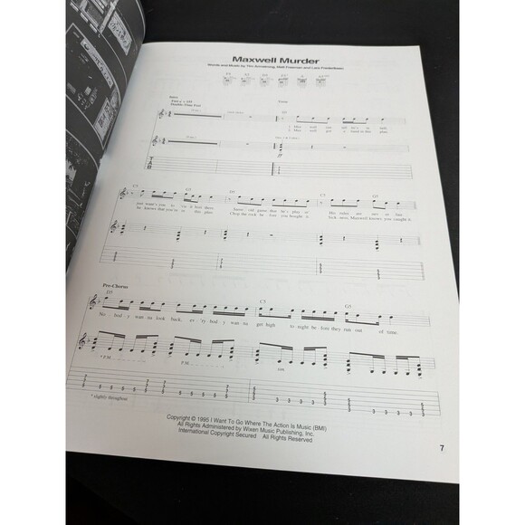 Rancid And Out Come the Wolves Sheet Music Guitar Tablature - Picture 4 of 4